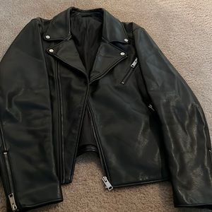 faux leather jacket , Size XL used